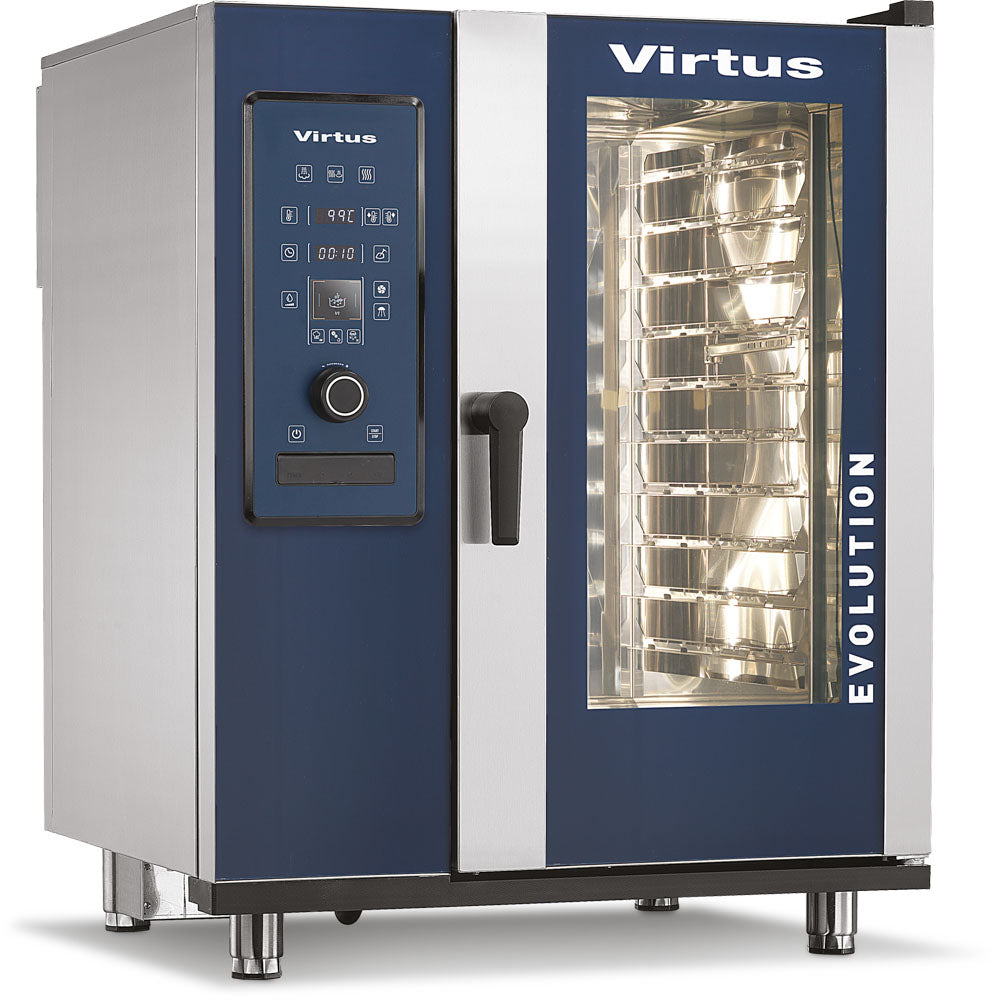 Elektro-Konvektionsofen mit Direkteinspritzung und automatischem Reinigungssystem, 10x GN 1/1 — Virtus AIC0072/FN