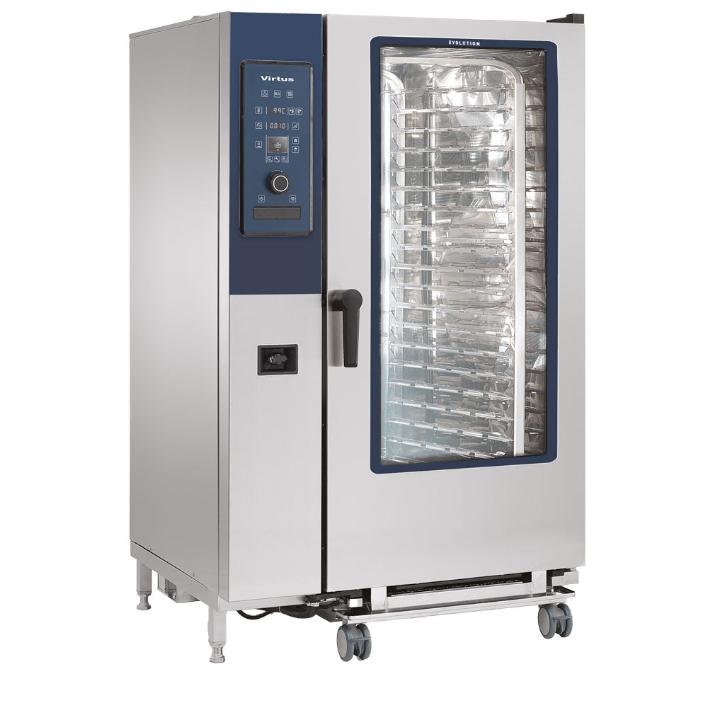 Elektro-Konvektionsofen mit Direkteinspritzung und automatischem Reinigungssystem, 20x GN 2/1 — Virtus AIC0075/FN