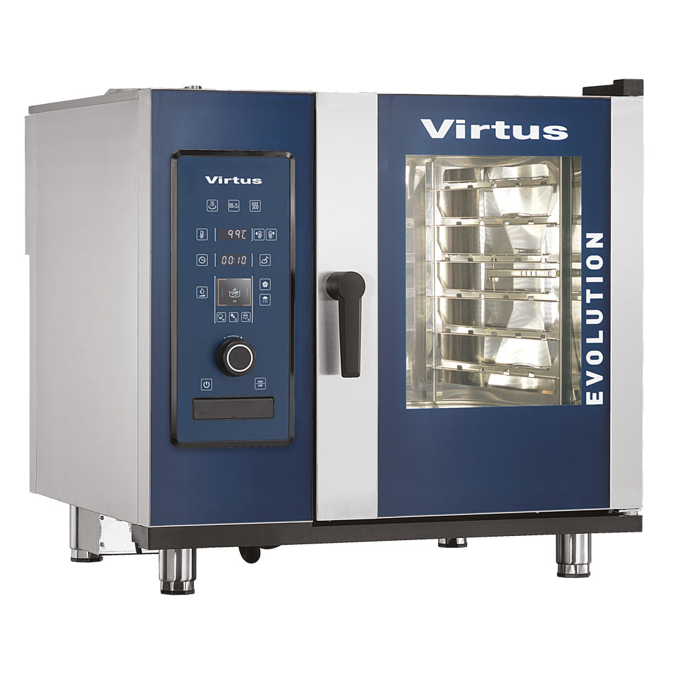Gas-Konvektionsofen mit Direkteinspritzung und automatischem Reinigungssystem, 6x GN 1/1 — Virtus AIC0076/FN
