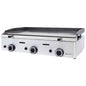 Gas-Grillplatte mit 3 Grillzones, Tischmodell, glatte Platte - LPG — Virtus AJA0005/RN