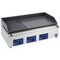 Elektro-Grillplatte mit 3 Grillzones, Tischmodell, 2/3 glatte und 1/3 gerillte Platte — Virtus AJA0039