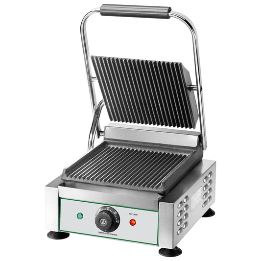 Kontaktgrill mit 1 Gusseisenplatte, gerillt/gerillt, 230x240 mm — Virtus AJA0044
