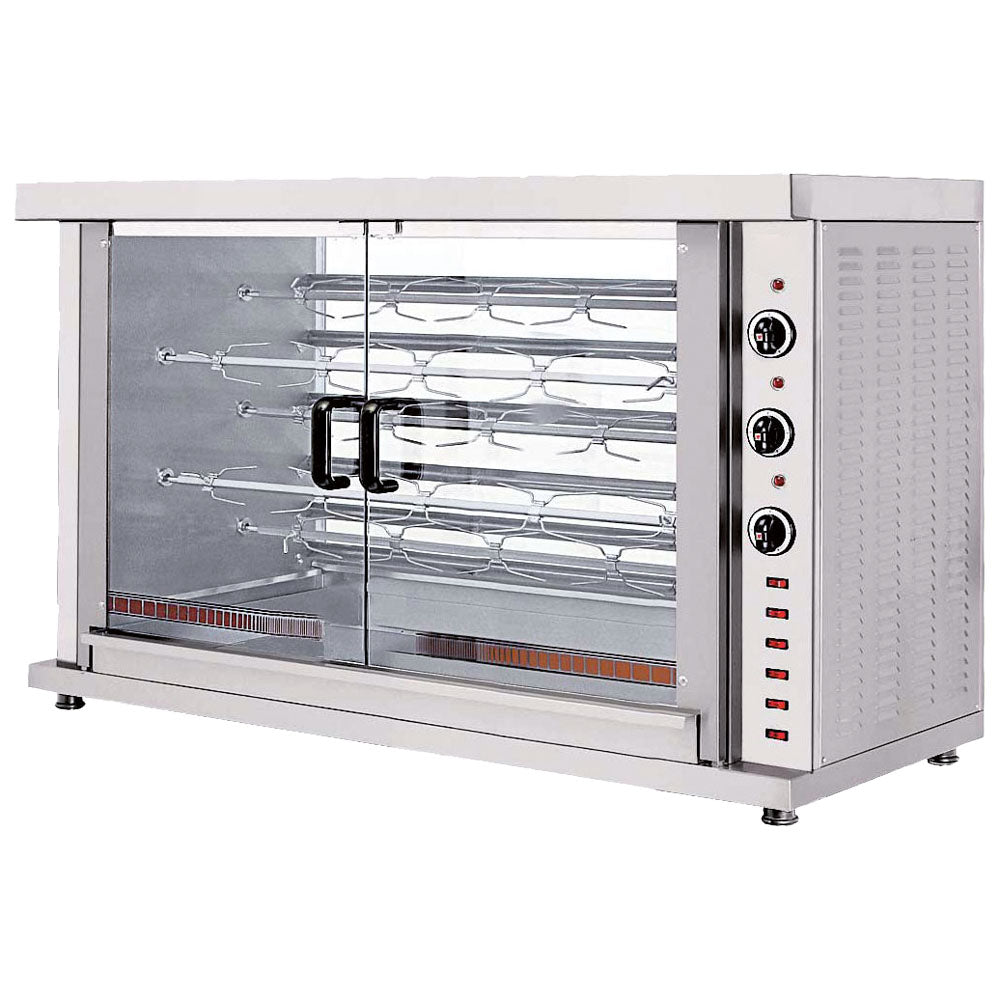 Elektro-Hähnchengrill mit Beleuchtung, 5 Spieße für 20-25 Hähnchen — Virtus AJD0052