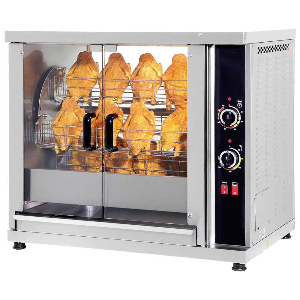 Elektro-Planetenhähnchengrill mit Beleuchtung, 4 Körbe für 16-20 Hähnchen — Virtus AJD0055