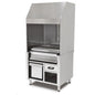 Holzkohlegrill auf Unterschrank mit Ascheschublade und Abzugshaube, 3 Grillzonen gesamt 1600x600 mm — Virtus AJJ0012