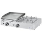 Gas-Kombigrillplatte mit 1 Grillzone und 1 Gasbrenner, Tischmodell - LPG — Virtus AOZ0008/RN