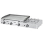 Gas-Kombigrillplatte mit 3 Grillzonen und 1 Gasbrenner, Tischmodell - LPG — Virtus AOZ0020/RN