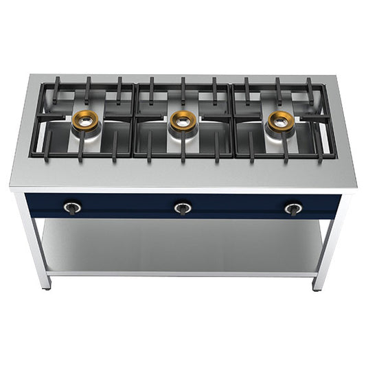 Pancake Gaskocher mit 3 Brennern je 8 kW — Virtus AOZ0023