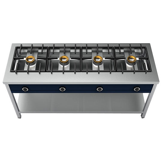 Pancake Gaskocher mit 4 Brennern je 8 kW — Virtus AOZ0024
