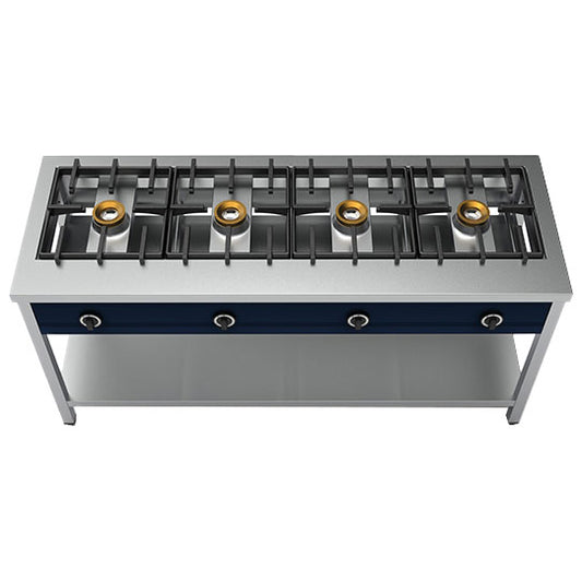 Pancake Gaskocher mit 4 Brennern je 8 kW — Virtus AOZ0024