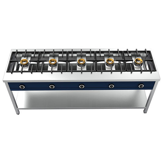 Pancake Gaskocher mit 5 Brennern je 8 kW — Virtus AOZ0025