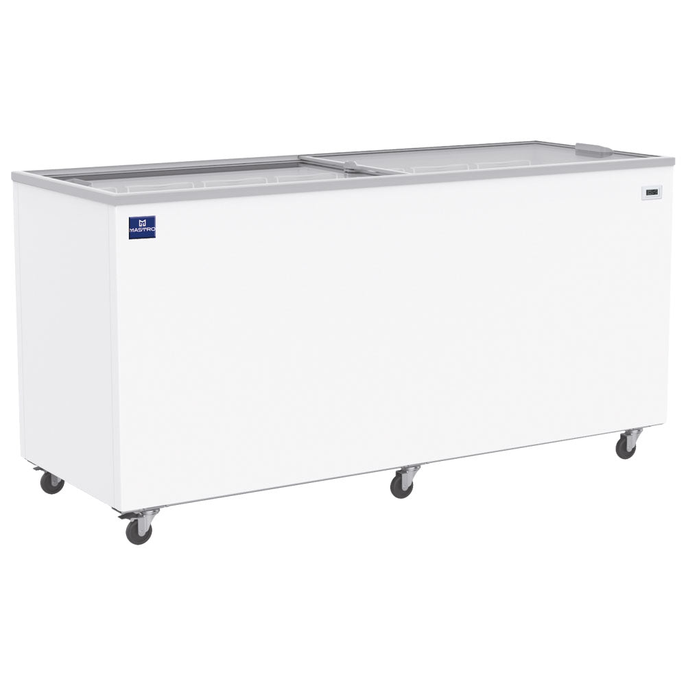 Tiefkühltruhe 582 (490) Liter mit Glas-Schiebedeckeln, -18°/-24°C — Virtus BCZ0012/S