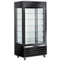 Kühlvitrine für Konditorei mit Umluftkühlung und 5 Glasböden, 900 mm, -2°/+10°C - Schwarz — Virtus BFB0062