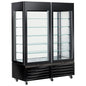 Kühlvitrine für Konditorei mit Umluftkühlung und 5 Glasböden, 1420 mm, -2°/+10°C - Schwarz — Virtus BFB0063