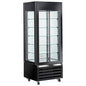 Kühlvitrine für Schokolade mit Umluftkühlung und 5 Glasböden, 700 mm, +15°/+18°C - Schwarz — Virtus BFB0065