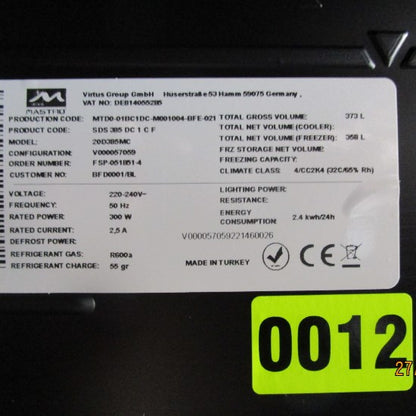 Getränkekühlvitrine 373 Liter mit Glastür und Werbedisplay, 5 Roste, +1°/+10°C, schwarz - BESCHÄDIGT — Virtus BFD0001/BLBE (Ansicht 3)