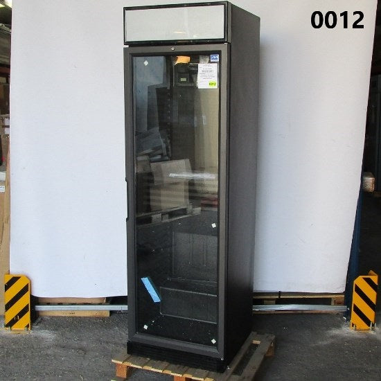 Getränkekühlvitrine 373 Liter mit Glastür und Werbedisplay, 5 Roste, +1°/+10°C, schwarz - BESCHÄDIGT — Virtus BFD0001/BLBE (Ansicht 4)