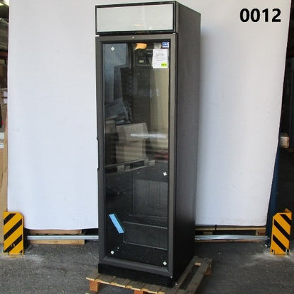 Getränkekühlvitrine 373 Liter mit Glastür und Werbedisplay, 5 Roste, +1°/+10°C, schwarz - BESCHÄDIGT — Virtus BFD0001/BLBE (Ansicht 4)