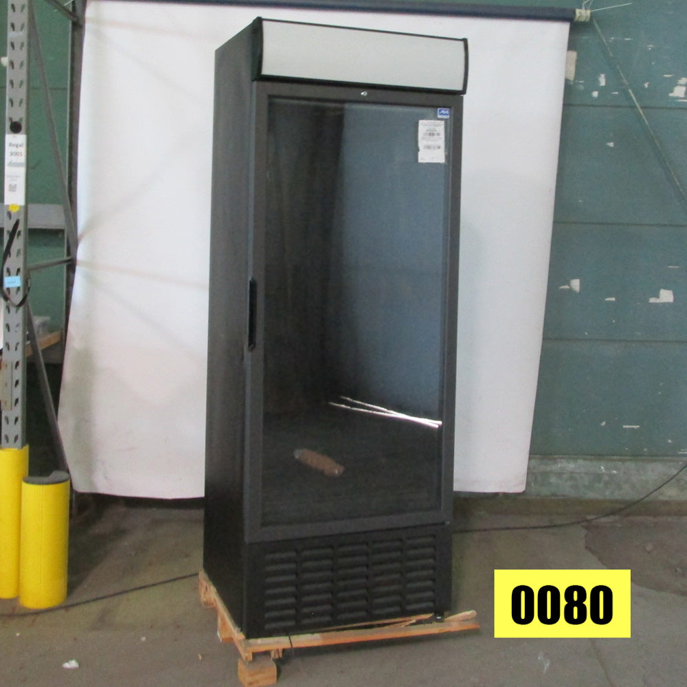 Getränkekühlvitrine 707 Liter mit Glastür und Werbedisplay, 5 Roste, +1°/+10°C, Schwarz - BESCHÄDIGT — Virtus BFD0023BE
