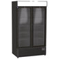 Getränkekühlvitrine 1140 Liter mit 2 Glastüren und Werbedisplay, 4+4 Roste, +1°/+9°C - Schwarz — Virtus BFD0024