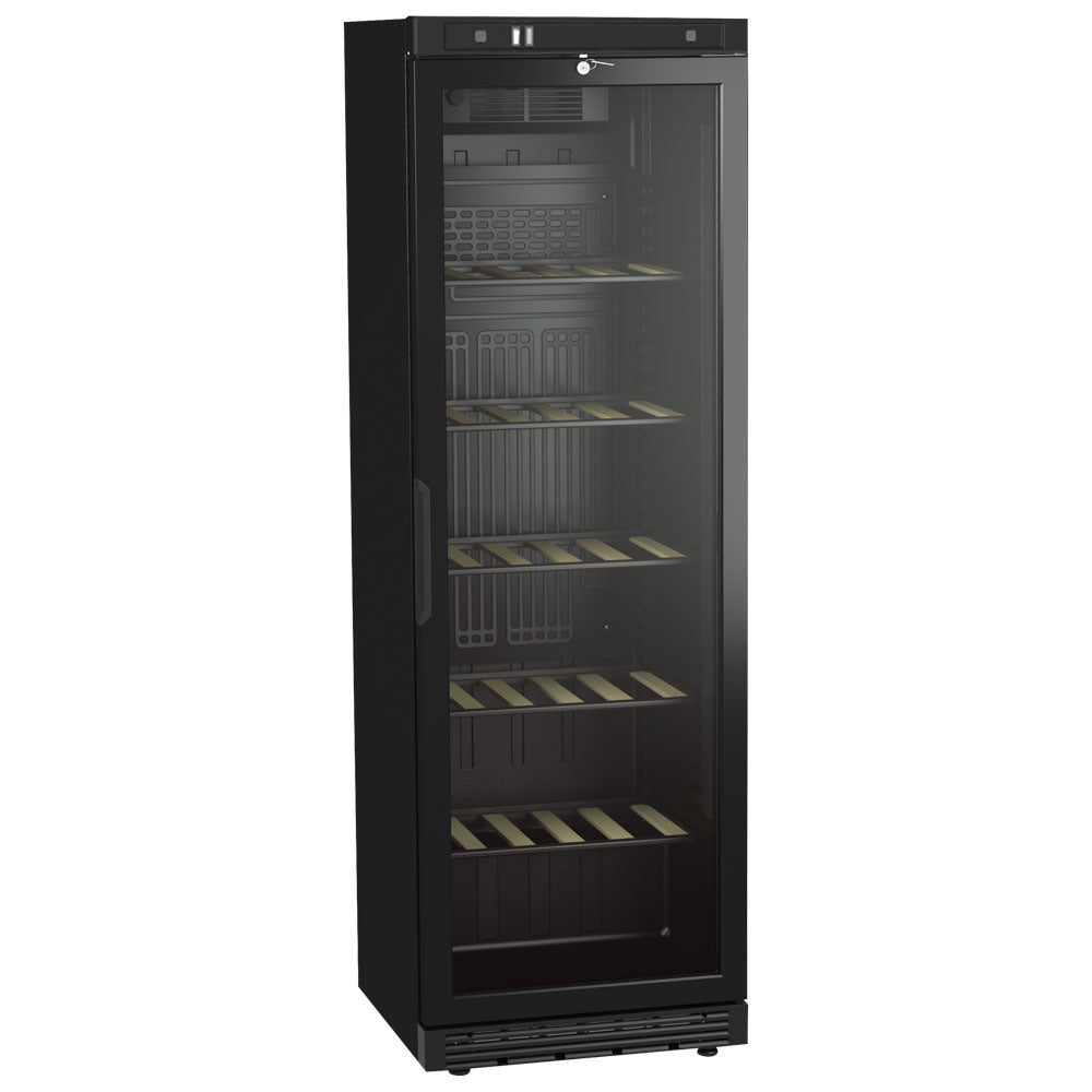 Weinkühlvitrine 373 Liter mit Glastür und 5 Regalböden, +6°/+20°C — Virtus BFE0004/S
