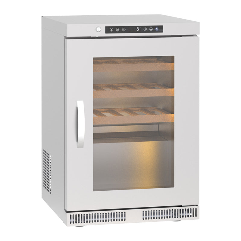 Weinkühlvitrine mit 1 Temperaturbereich, 30 Flaschen, +1°/+20°C — Virtus BFE0009/F Restposten