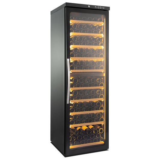 Weinkühlvitrine mit 2 Temperaturbereichen, 169 Flaschen, +5°/+20°C — Virtus BFE0064 Restposten