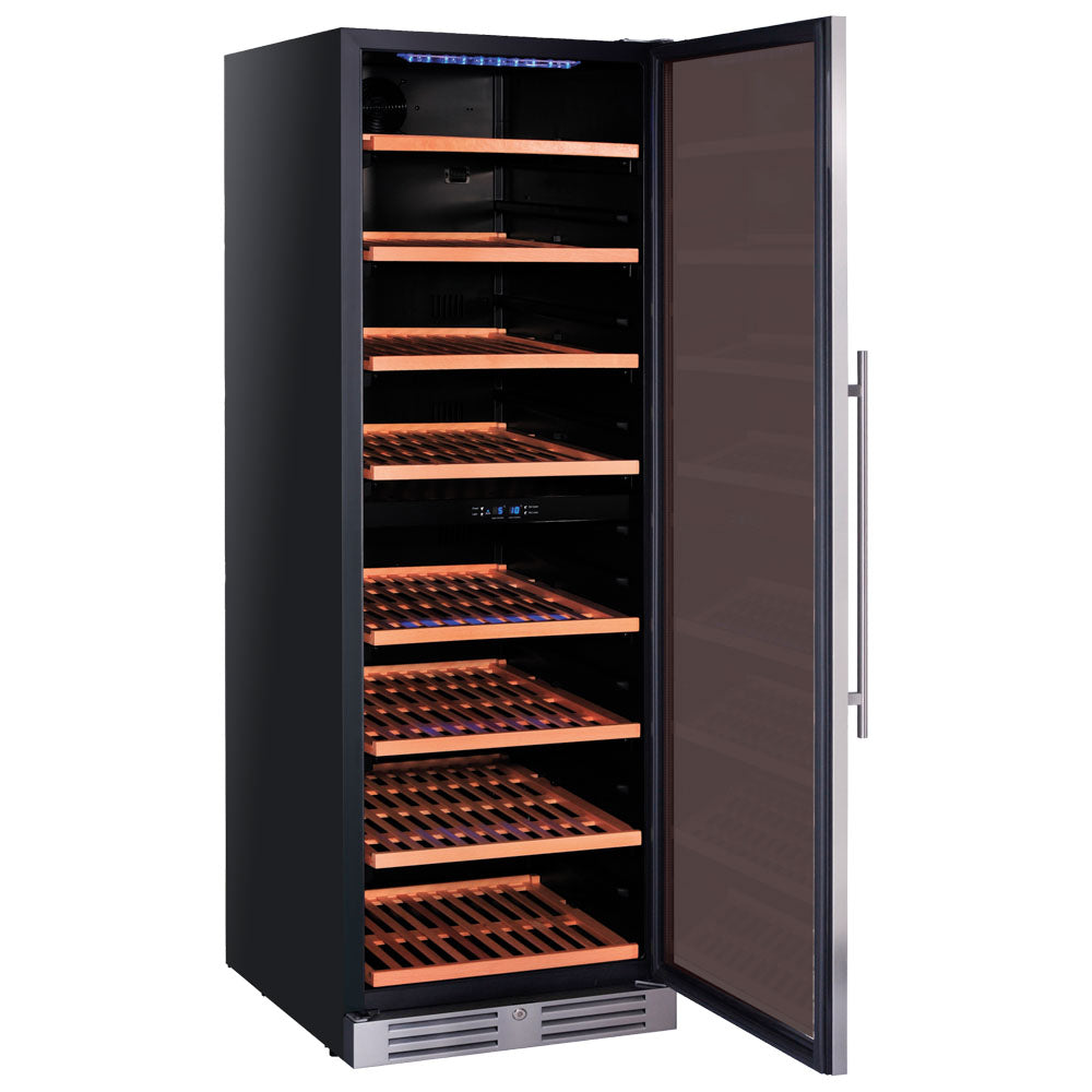 Weinkühlvitrine mit 2 Temperaturbereichen, 151 Flaschen, +5°/+10°C | +10°/+18°C — Virtus BFE0076