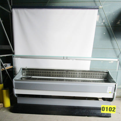Kühltheke 2480 mm mit gerader Frontverglasung, Umluft Kühlung, +2°/+5°C - BESCHÄDIGT — Virtus BGB0313BE