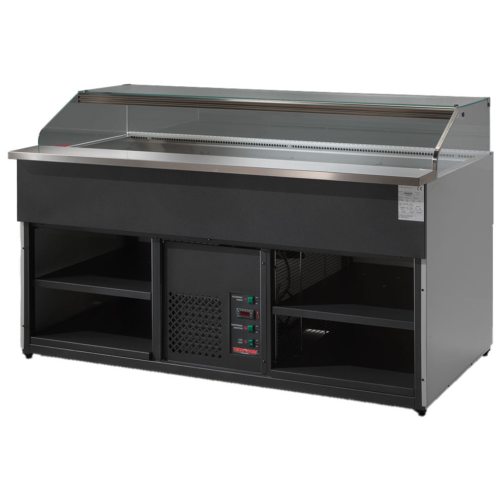 Konditoreikühltheke 1802 mm mit gerader Frontverglasung, Umluft Kühlung, +2°/+5°C — Virtus BGB0461