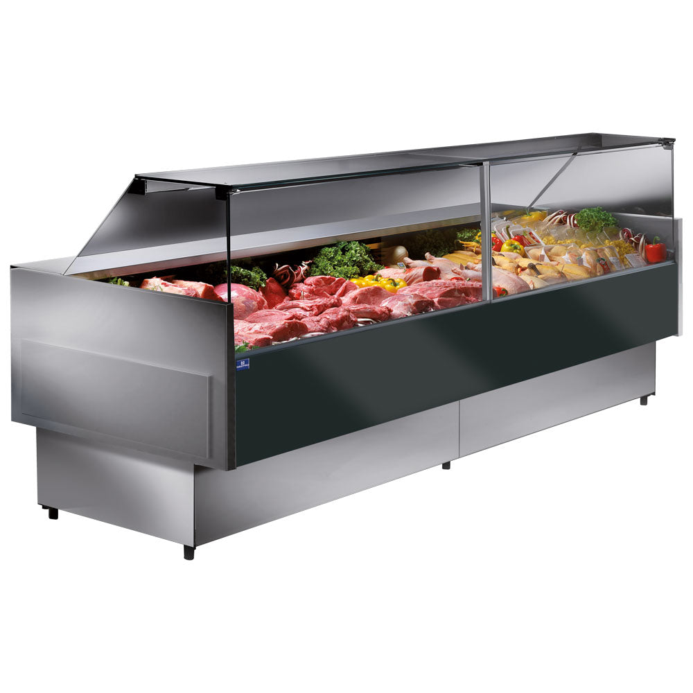 Wärmetheke 2000 mm mit gerader Frontverglasung, +65°C — Virtus BGD0017PC