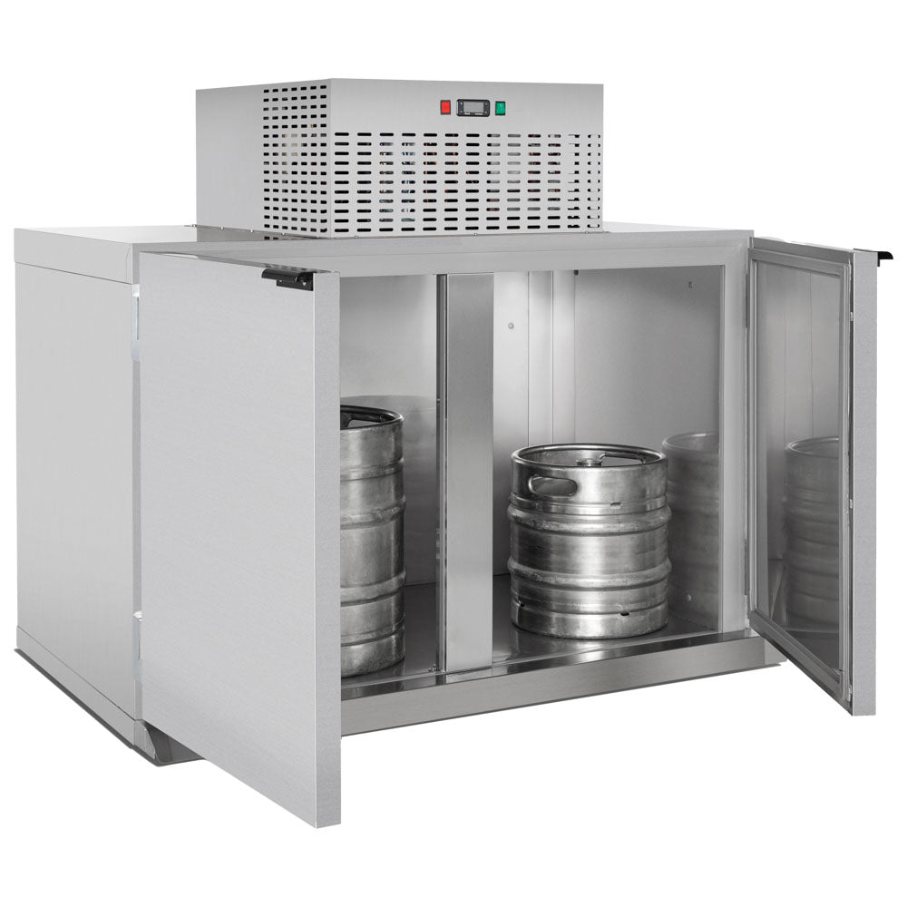 Fässerkühlbox 4x 50 Liter aus Edelstahl, mit Kühlaggregat — Virtus BIZ0002/F