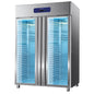 Tiefkühlschrank 1400 Liter aus Edelstahl mit Glastüren, GN 2/1, -10°/-25°C, 85 mm Isolierung — Virtus BMB0201G
