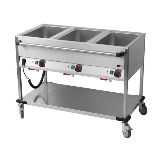 Mobile Bain-Marie Trolley 3x GN 1/1 | A&S BMPD-3120