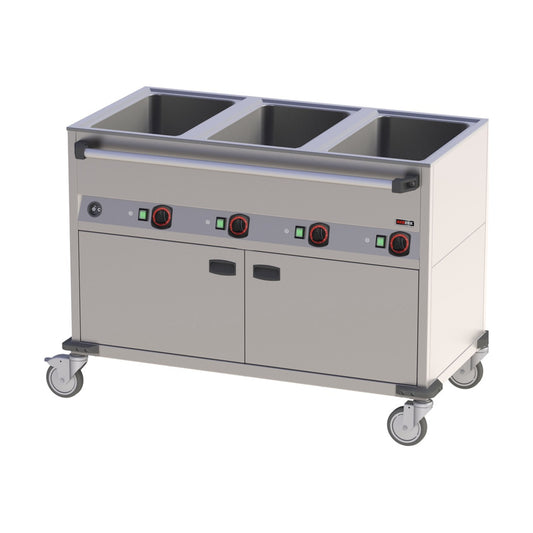 Mobile Bain-Marie Trolley 3x GN 1/1 | A&S BMPD-3120-CSH