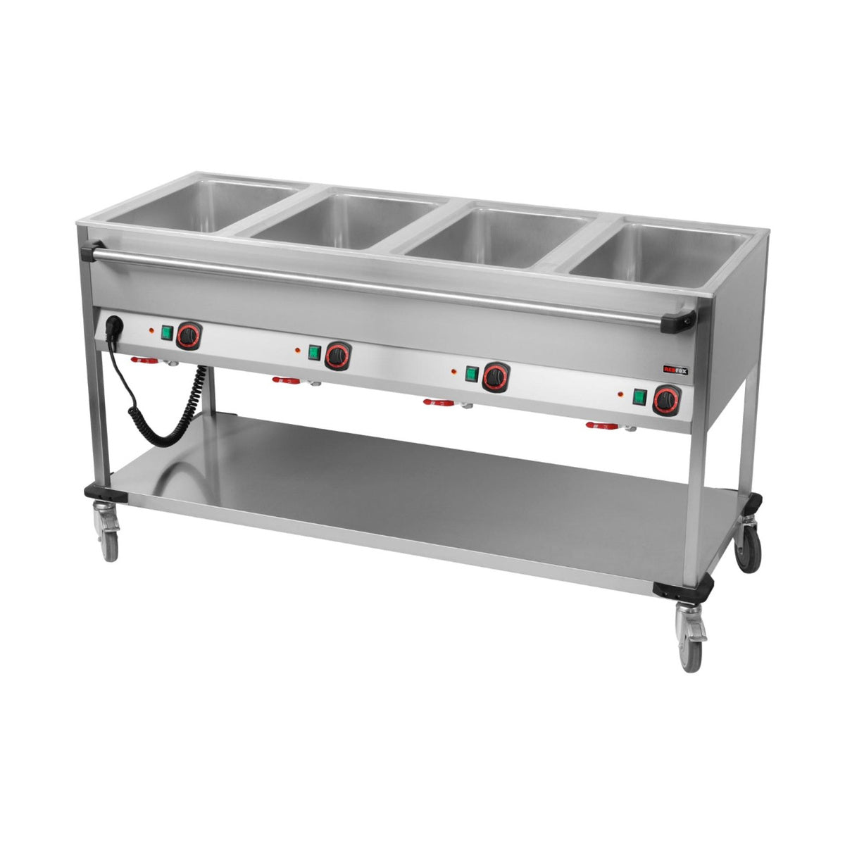 Bain-Marie-Wagen-Fahrbar 4x GN 1/1 | A&S BMPD-4120