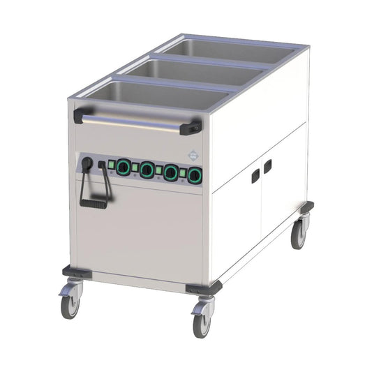 Mobile Bain-Marie Trolley 3x GN 1/1 | A&S BMPK-3120-CSH