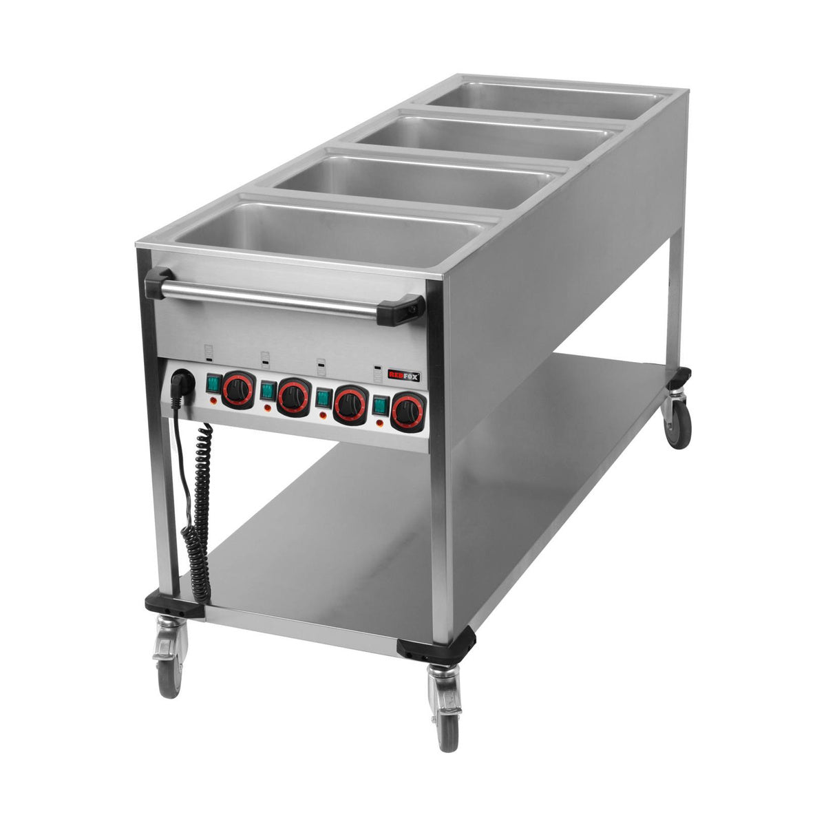 Bain-Marie-Wagen-Fahrbar 4x GN 1/1 | A&S BMPK-4120