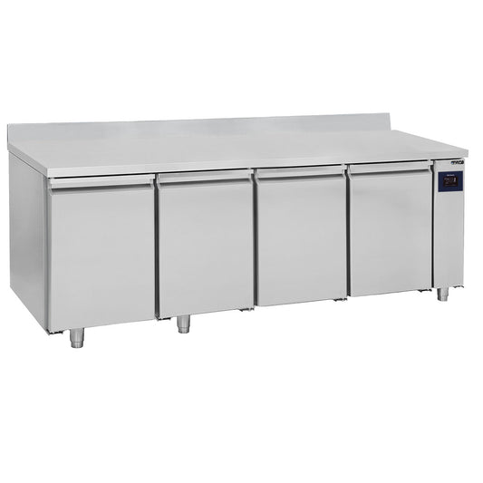 Kühltisch 4-türig GN 1/1 für Zentralkühlung mit Aufkantung, -2°/+8°C - WiFi — Virtus BNA0057/FN