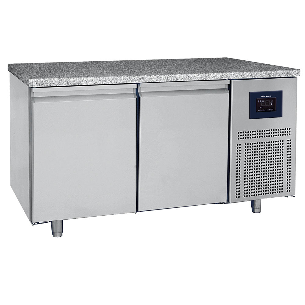 Bäckereikühltisch 2-türig 600x400 mm, Granitarbeitsplatte, -2°/+8°C - WiFi — Virtus BNZ0002/FN
