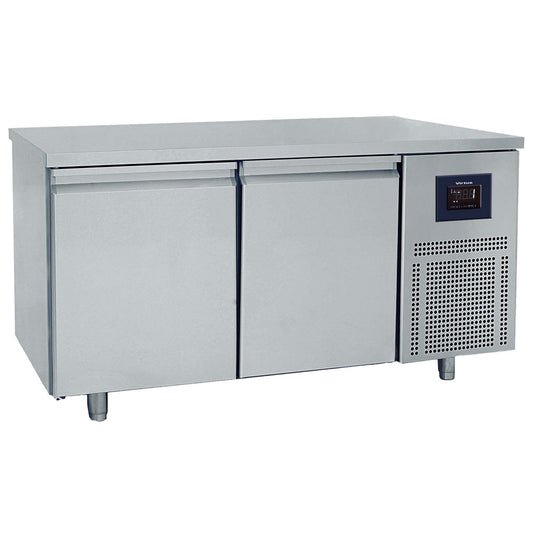 Bäckereikühltisch 2-türig 600x400 mm, Edelstahlarbeitsplatte, -2°/+8°C - WiFi — Virtus BNZ0002/FNPI