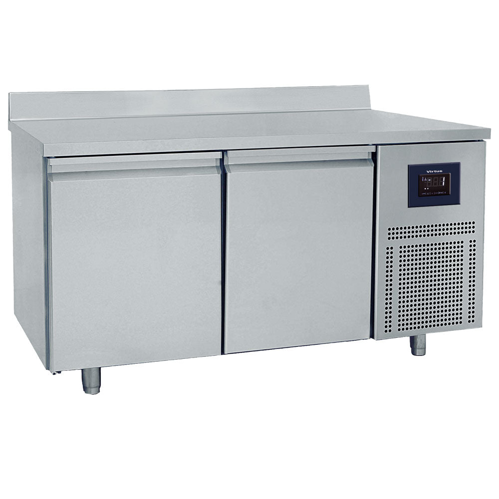 Bäckereitiefkühltisch 2-türig 600x400 mm, Edelstahlarbeitsplatte mit Aufkantung, -10°/-22°C - WiFi — Virtus BNZ0003/FNPI