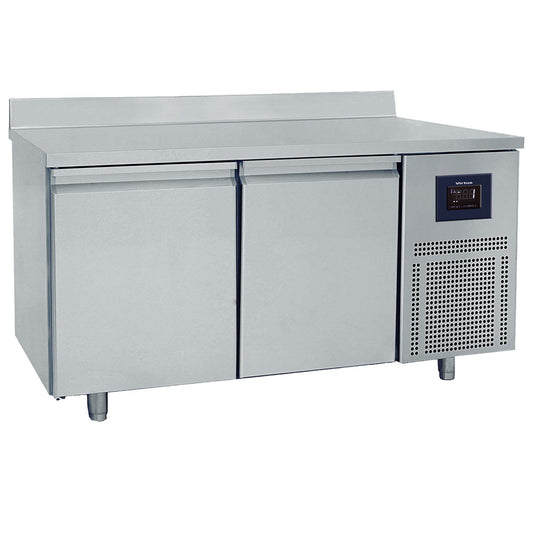 Bäckereitiefkühltisch 2-türig 600x400 mm, Edelstahlarbeitsplatte mit Aufkantung, -10°/-22°C - WiFi — Virtus BNZ0003/FNPI