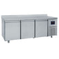 Bäckereitiefkühltisch 3-türig 600x400 mm, Edelstahlarbeitsplatte mit Aufkantung, -10°/-22°C - WiFi — Virtus BNZ0007/FNPI