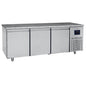 Bäckereitiefkühltisch 3-türig 600x400 mm, Granitarbeitsplatte, -10°/-22°C - WiFi — Virtus BNZ0008/FN