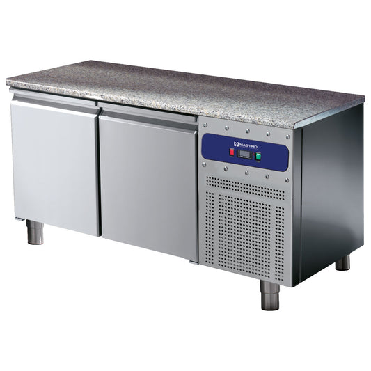 Bäckereikühltisch 2 Türen 600x400 mm, Granitarbeitsplatte, -2°/+8°C — Virtus BNZ0040