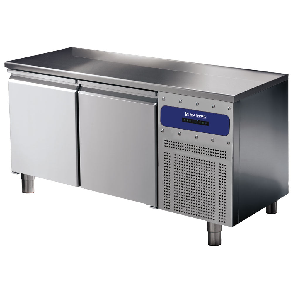 Bäckereikühltisch 2 Türen 600x400 mm, Edelstahlarbeitsplatte, -2°/+8°C — Virtus BNZ0040PI