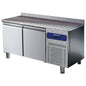 Bäckereikühltisch 2 Türen 600x400 mm, Granitarbeitsplatte mit Aufkantung, -2°/+8°C — Virtus BNZ0041