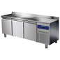 Bäckereikühltisch 3 Türen 600x400 mm, Edelstahlarbeitsplatte mit Aufkantung, -2°/+8°C — Virtus BNZ0043PI