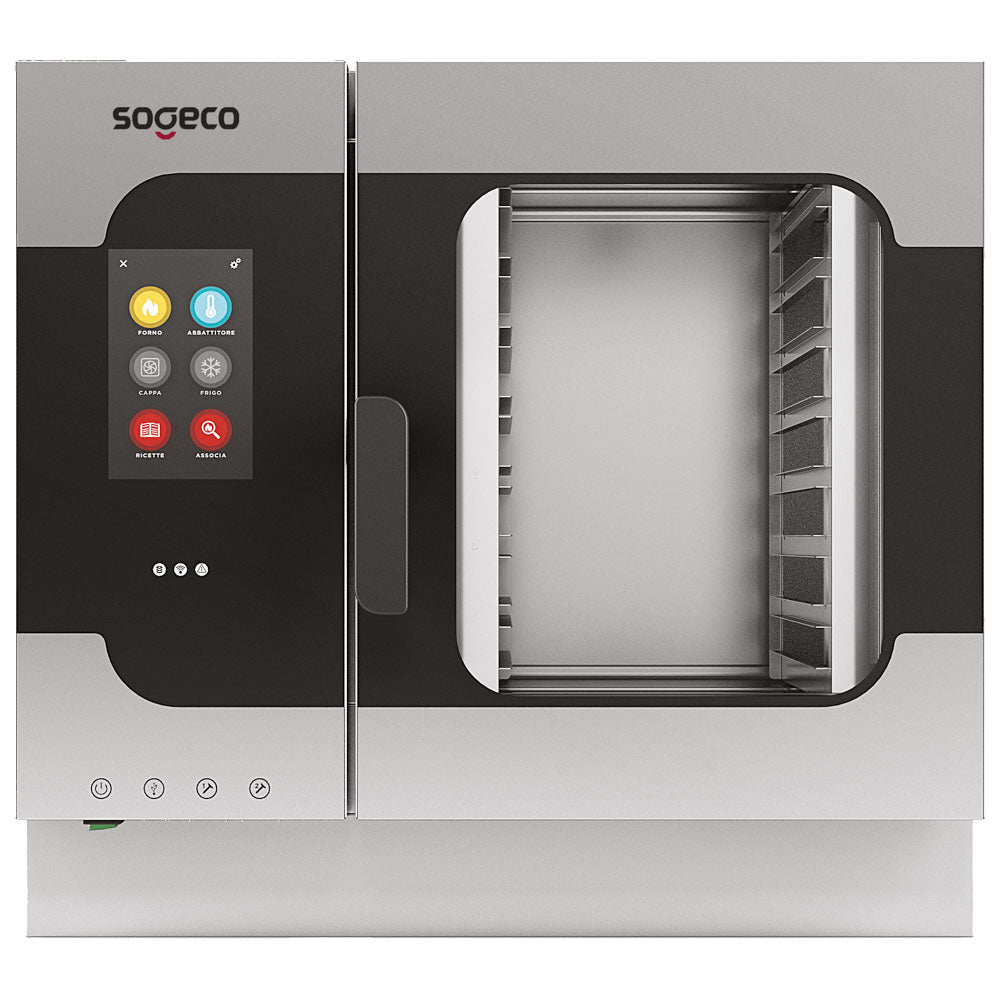 Elektro-Kombidämpfer mit Direkteinspritzung und automatischer Reinigung, 7x GN 1/1 - TOUCH SCREEN — Virtus BT0711ETDCS